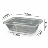 400ml Rectangular Container with Lid — Pack of 50